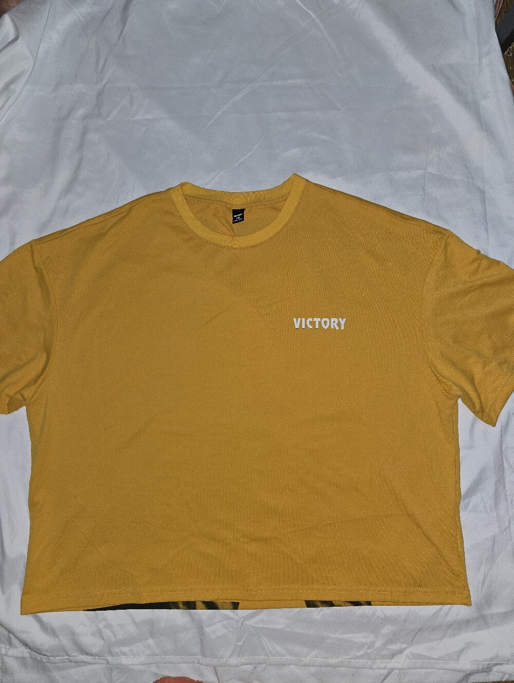 Title:Oversized Yellow Victory Graphic T-Shirt 2XL Streetwear